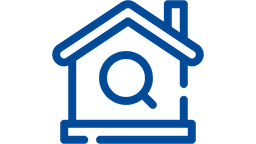 House with magnifying glass icon